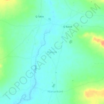 Carte topographique Bosson, altitude, relief