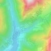 Carte topographique Pourchery, altitude, relief