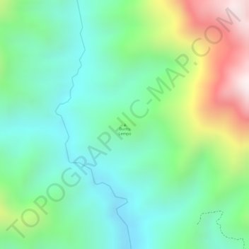 Carte topographique Buntu Lempo, altitude, relief