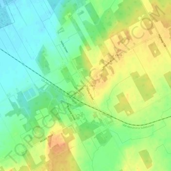 Carte topographique Moose Creek, altitude, relief
