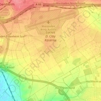 Carte topographique Mechtildshausen, altitude, relief