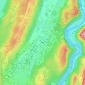 Carte topographique Villette, altitude, relief