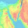 Carte topographique South Sinai Governorate, altitude, relief