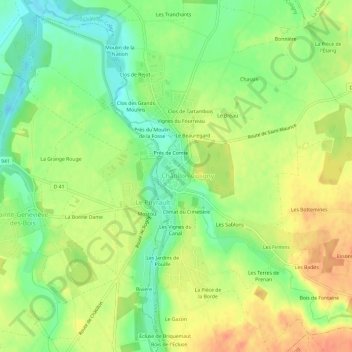 Carte topographique La Ville, altitude, relief