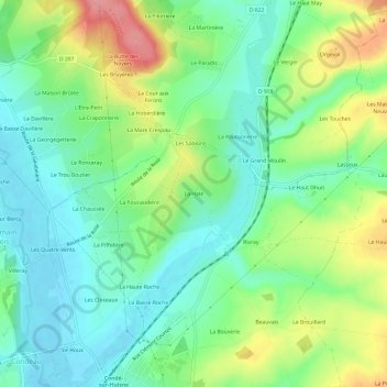 Carte topographique La Haie, altitude, relief