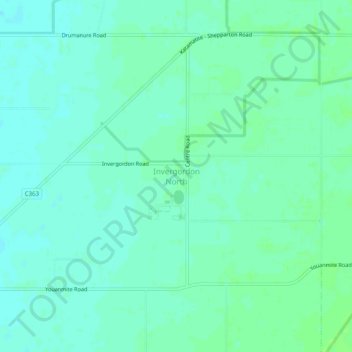 Carte topographique Invergordon North, altitude, relief