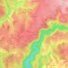 Carte topographique Nozières, altitude, relief