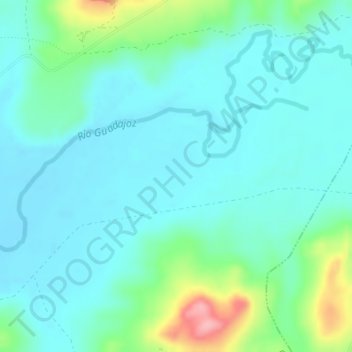 Carte topographique El Cambrón, altitude, relief