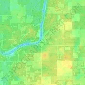 Carte topographique Little Lake City, altitude, relief