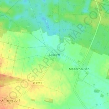 Carte topographique Lindow, altitude, relief