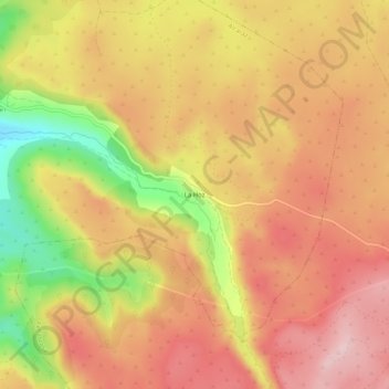 Carte topographique La Hoz, altitude, relief