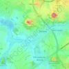 Carte topographique Blanches Terres, altitude, relief