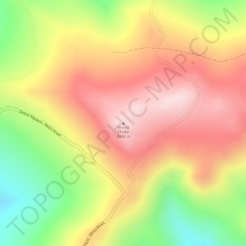 Carte topographique Mount Choke, altitude, relief