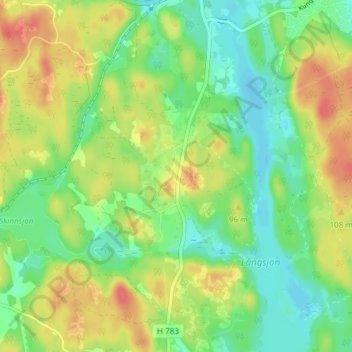 Carte topographique Norrhult, altitude, relief