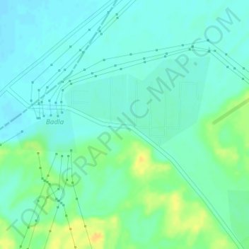 Carte topographique Badla Solar Park, altitude, relief