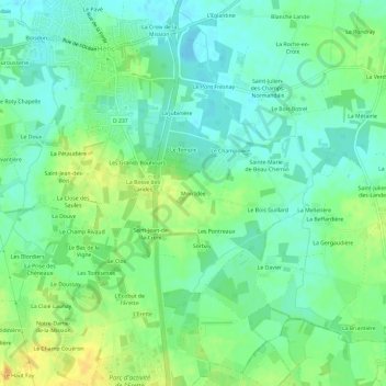 Carte topographique Mon Idée, altitude, relief