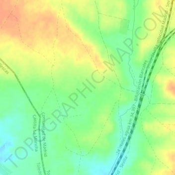 Carte topographique La Calza, altitude, relief