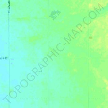 Carte topographique Hamton, altitude, relief