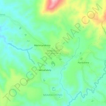 Carte topographique Mahavelona, altitude, relief