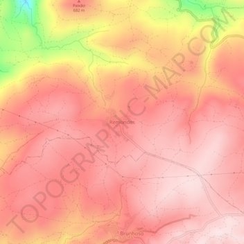 Carte topographique Remondes, altitude, relief