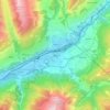 Carte topographique Brigue, altitude, relief