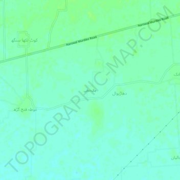 Carte topographique Chak Dobani, altitude, relief