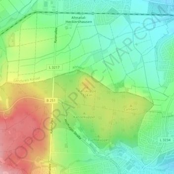 Carte topographique Firnskuppe, altitude, relief