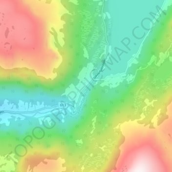 Carte topographique Vallestad, altitude, relief