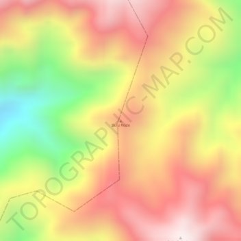 Carte topographique Bulu Rodo, altitude, relief