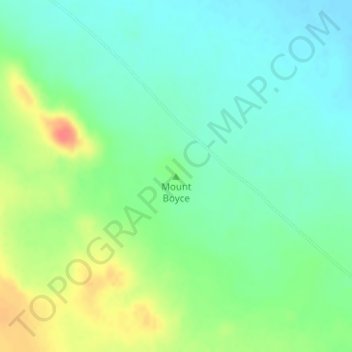 Carte topographique Mount Boyce, altitude, relief