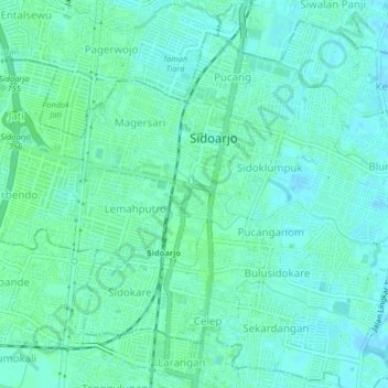 Carte topographique Sidokumpul, altitude, relief