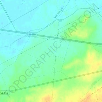 Carte topographique Negro, altitude, relief
