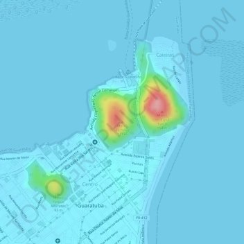 Carte topographique Morro do Pinto, altitude, relief