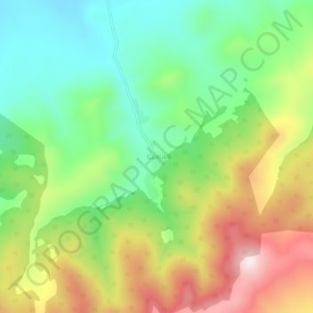 Carte topographique Güllük, altitude, relief