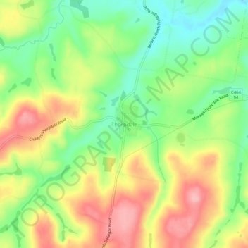 Carte topographique Thorpdale, altitude, relief