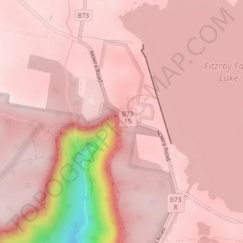 Carte topographique Fitzroy Falls, altitude, relief
