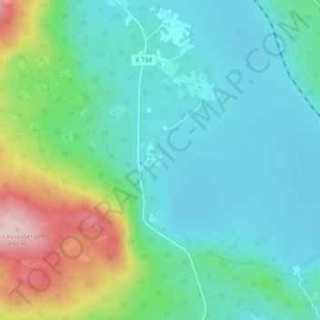 Carte topographique Viken, altitude, relief