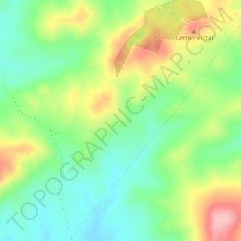 Carte topographique La Alcaria, altitude, relief