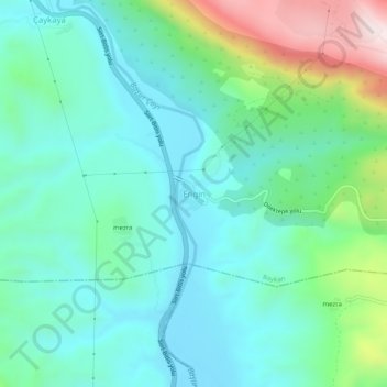 Carte topographique Engin, altitude, relief
