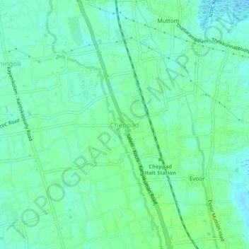 Carte topographique Cheppad, altitude, relief