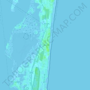Carte topographique Port Barcarès, altitude, relief