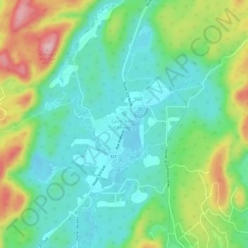 Carte topographique Saint-Rémi-d'Amherst, altitude, relief