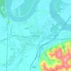Carte topographique Обреновац, altitude, relief