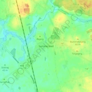 Carte topographique Sommerstedt, altitude, relief