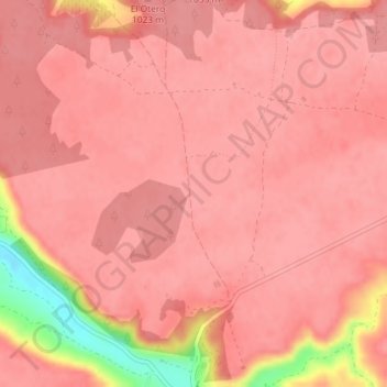 Carte topographique Sorteo Basurales, altitude, relief