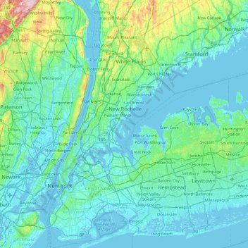 Carte topographique Twin Island, altitude, relief
