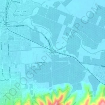 Carte topographique Riverlands, altitude, relief
