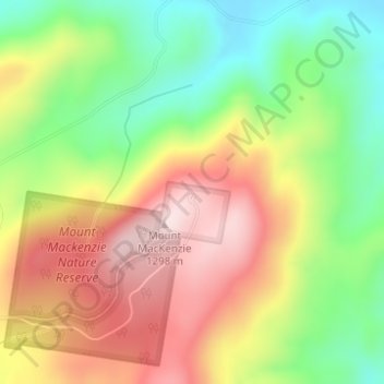 Carte topographique Mount Mackenzie Lookout, altitude, relief