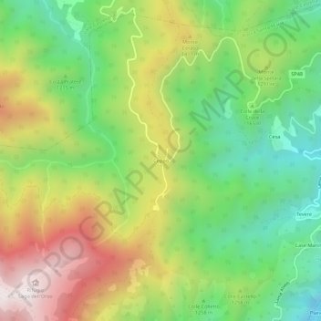 Carte topographique Ceppo, altitude, relief