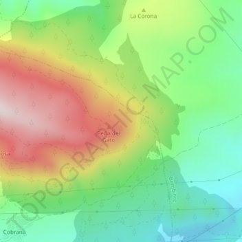 Carte topographique Moirán, altitude, relief